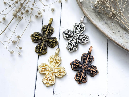 26x19mm Double Sided Cross Charms -- Choose Your Color