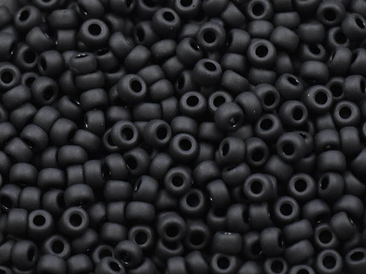 20G Matte Black Miyuki 6/0 Seed Beads
