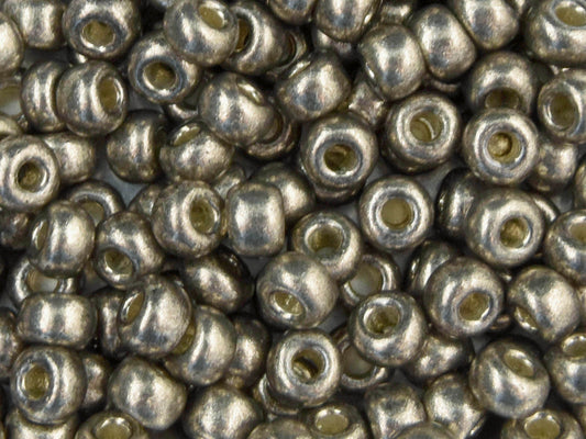20G Galvanized Pewter Duracoat Miyuki 6/0 Seed Beads - 6-4222