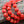 Load image into Gallery viewer, *25* 6mm Bronze Washed Opaque Coral Red Fluted Round Melon Beads
