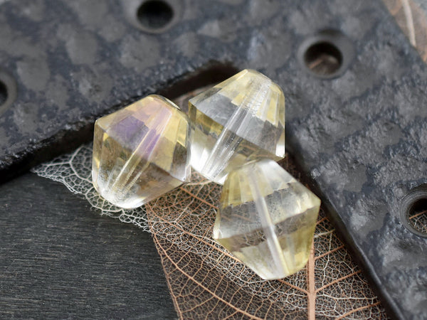 16mm Crystal Celsian Faceted Bicone Beads