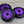 21mm Purple Washed Purple Pansy Sun Design Coin Beads