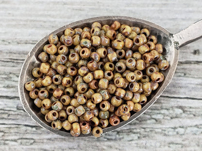 Opaque Brown Picasso Miyuki Seed Beads - Miyuki 4517