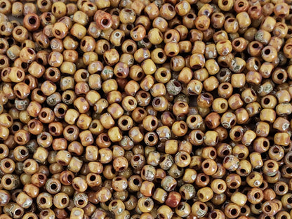 Opaque Brown Picasso Miyuki Seed Beads - Miyuki 4517