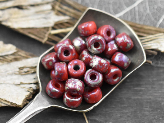 20g Opaque Red Rembrandt 2/0 Matubo Beads