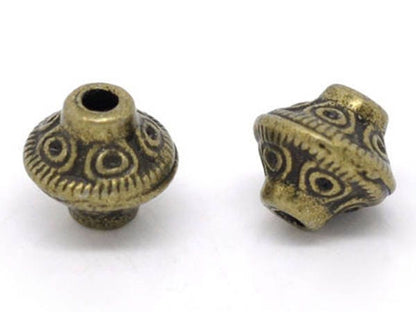 *100* 6mm Antique Bronze Bicone Spacer Beads