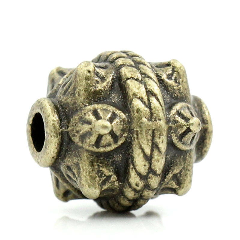 *30* 11x10mm Antique Bronze Drum Beads