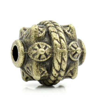 *30* 11x10mm Antique Bronze Drum Beads