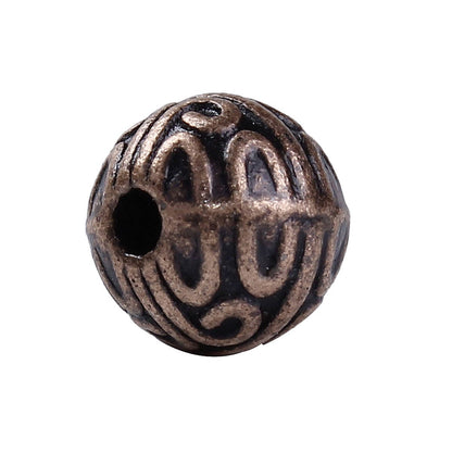 *50* 7mm Antique Copper Round Spacer Beads