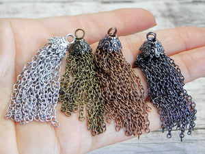 69x12mm Chain Tassel -- Choose Your Color