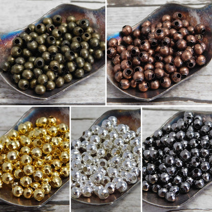 4mm Iron Round Spacer Beads