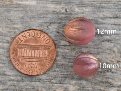 Melon Beads - Czech Glass Beads - Round Beads - Picasso Beads - Bohemian Beads - Choose from 10mm or 12mm