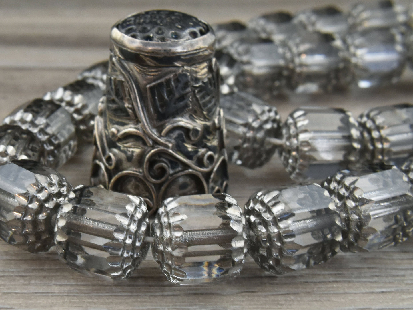 Czech Glass Beads - Cathedral Beads - Fire Polish Beads - Barrel Beads - Smokey Crystal - Choose from 6mm or 10mm