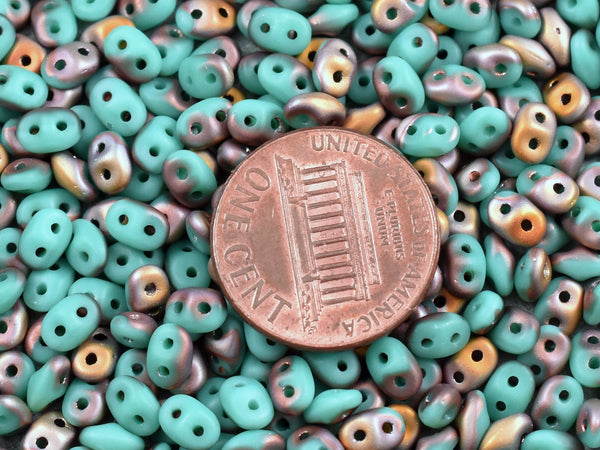 Super Duo Beads - 2 Hole Beads - Twin Beads - Picasso Seed Beads - Superduo Beads - 2.5 x 5mm - 10 grams (815)