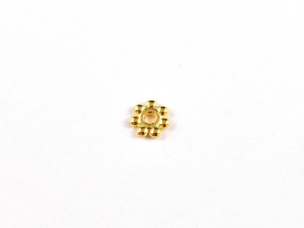 *250* 4mm Gold Daisy Spacer Beads