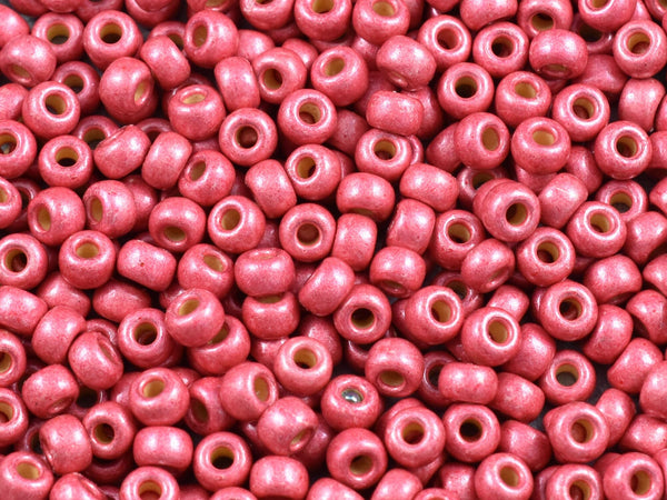 Size 6 Seed Beads - Miyuki 6-4211F - Size 6 Beads - Size 6/0 - Matte Light Cranberry DuraCoat - 15 grams (887)