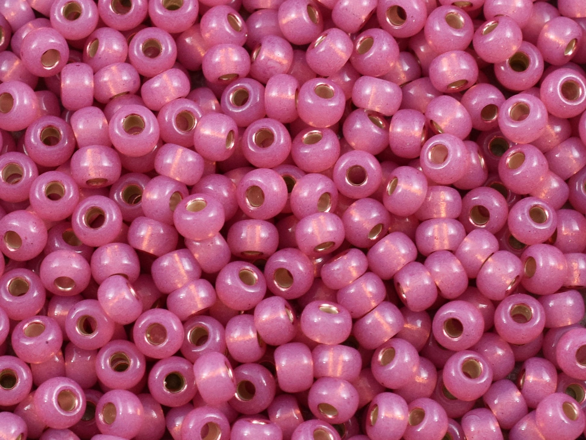 Miyuki Seed Beads - Size 6 Seed Beads - Miyuki 6-645 - Size 6 Beads - Size 6/0 - Pink Seed Beads - 5" Tube - 20 grams (1587)