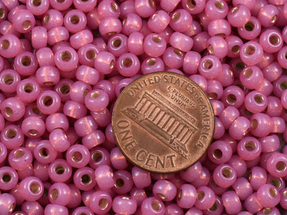 Miyuki Seed Beads - Size 6 Seed Beads - Miyuki 6-645 - Size 6 Beads - Size 6/0 - Pink Seed Beads - 5" Tube - 20 grams (1587)