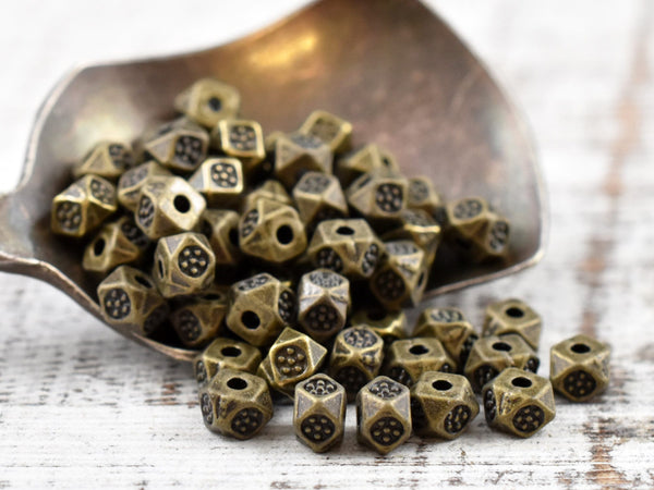 *250* 4mm Antique Bronze Wedged Spacer Beads