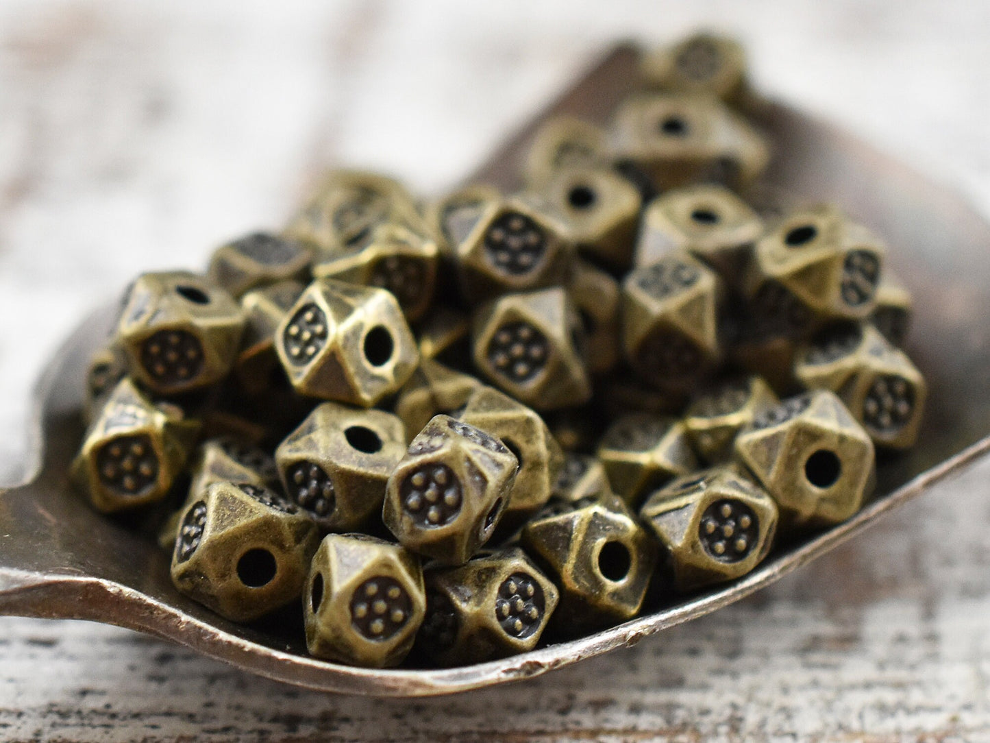 *250* 4mm Antique Bronze Wedged Spacer Beads