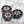 Czech Buttons - 2 Hole Buttons - Czech Glass Beads - Wrap Bracelet Button - Picasso Beads - 14mm Button - 4pcs - (A146)