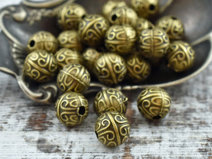 *50* 7mm Antique Bronze Round Spacer Beads