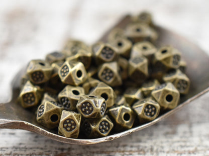 *250* 4mm Antique Bronze Wedged Spacer Beads