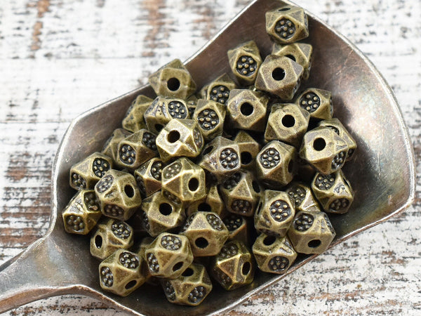*250* 4mm Antique Bronze Wedged Spacer Beads