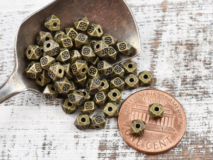 *250* 4mm Antique Bronze Wedged Spacer Beads