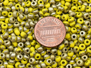 Seed Beads - Size 6 Beads - Size 6 Seed Bead - Etched Beads - Czech Beads - 15 grams (1113)