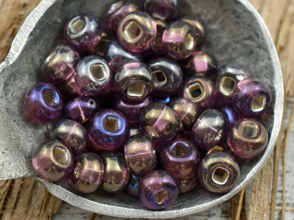 Czech Glass Beads - Seed Beads - Size 2 Beads - 2/0 Beads - Large Hole Beads - 6x4mm - 15 grams (6038)