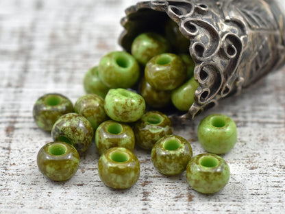 Picasso Beads - Czech Glass Beads - Seed Beads - Size 2 Beads - 2/0 Beads - Large Hole Beads - 6x4mm - 15 grams (3307)