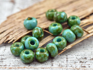 Picasso Sead Beads - Czech Glass Beads - Size 2 Beads - 2/0 Beads - 6x4mm - 15 grams (1461)