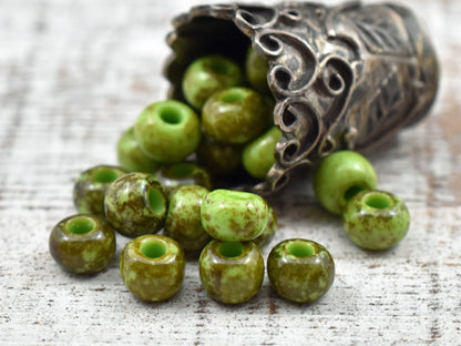 Picasso Beads - Czech Glass Beads - Seed Beads - Size 2 Beads - 2/0 Beads - Large Hole Beads - 6x4mm - 15 grams (3307)