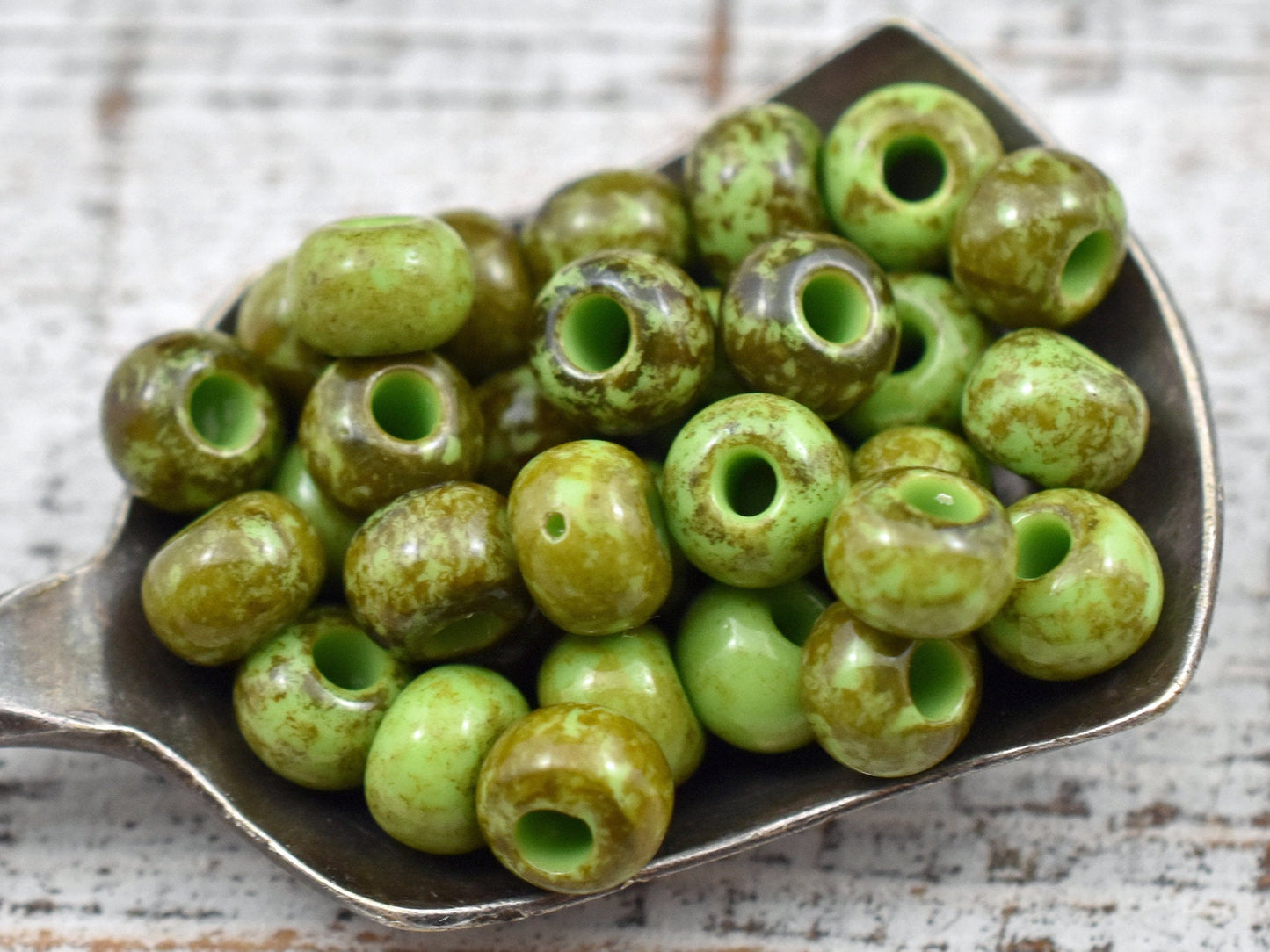 Picasso Beads - Czech Glass Beads - Seed Beads - Size 2 Beads - 2/0 Beads - Large Hole Beads - 6x4mm - 15 grams (3307)