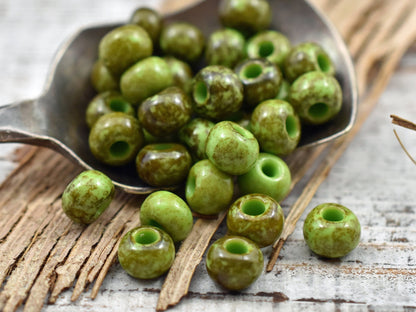 Picasso Beads - Czech Glass Beads - Seed Beads - Size 2 Beads - 2/0 Beads - Large Hole Beads - 6x4mm - 15 grams (3307)