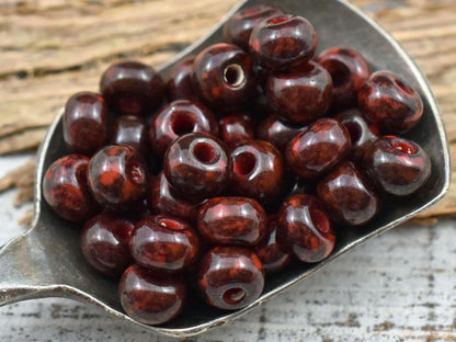 Picasso Sead Beads - Czech Glass Beads - Size 2 Beads - 2/0 Beads - Large Hole Beads - 6x4mm - 15 grams (3711)