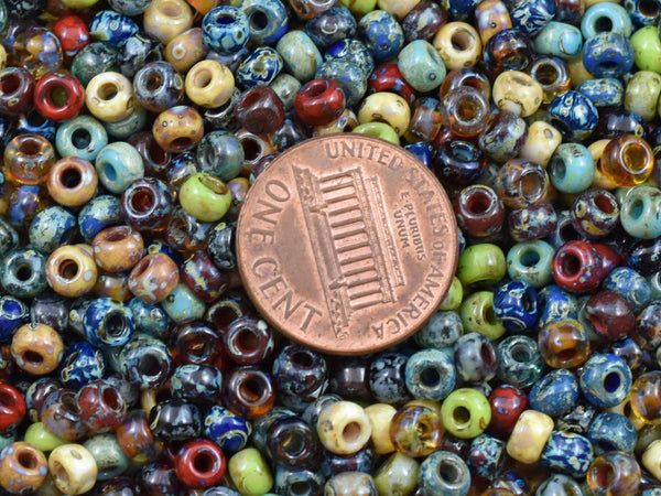 Picasso Seed Beads - 6/0 Seed Beads - Seed Bead Mix - Miyuki Beads - Mixed Seed Beads - 15 grams (B105)