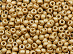 Size 6 Seed Beads - Miyuki 6-4202F - Size 6 Beads - Size 6/0 - Matte Galvanized Gold Duracoat - 15 grams (1763)