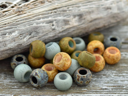 Picasso Beads - Large Seed Beads - 32/0 - Czech Glass Beads - Large Hole Beads - 7x5mm - 25pcs - (3832)