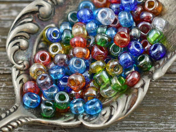 Czech Glass Beads - Seed Beads - Size 2 Beads - Seed Bead Mix - 2/0 Beads - 6x4mm - 15 grams (B125)