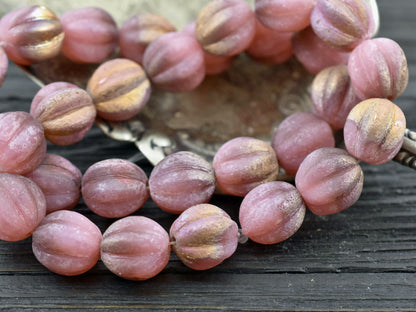 Melon Beads - Czech Glass Beads - Round Beads - Picasso Beads - Bohemian Beads - Choose from 10mm or 12mm