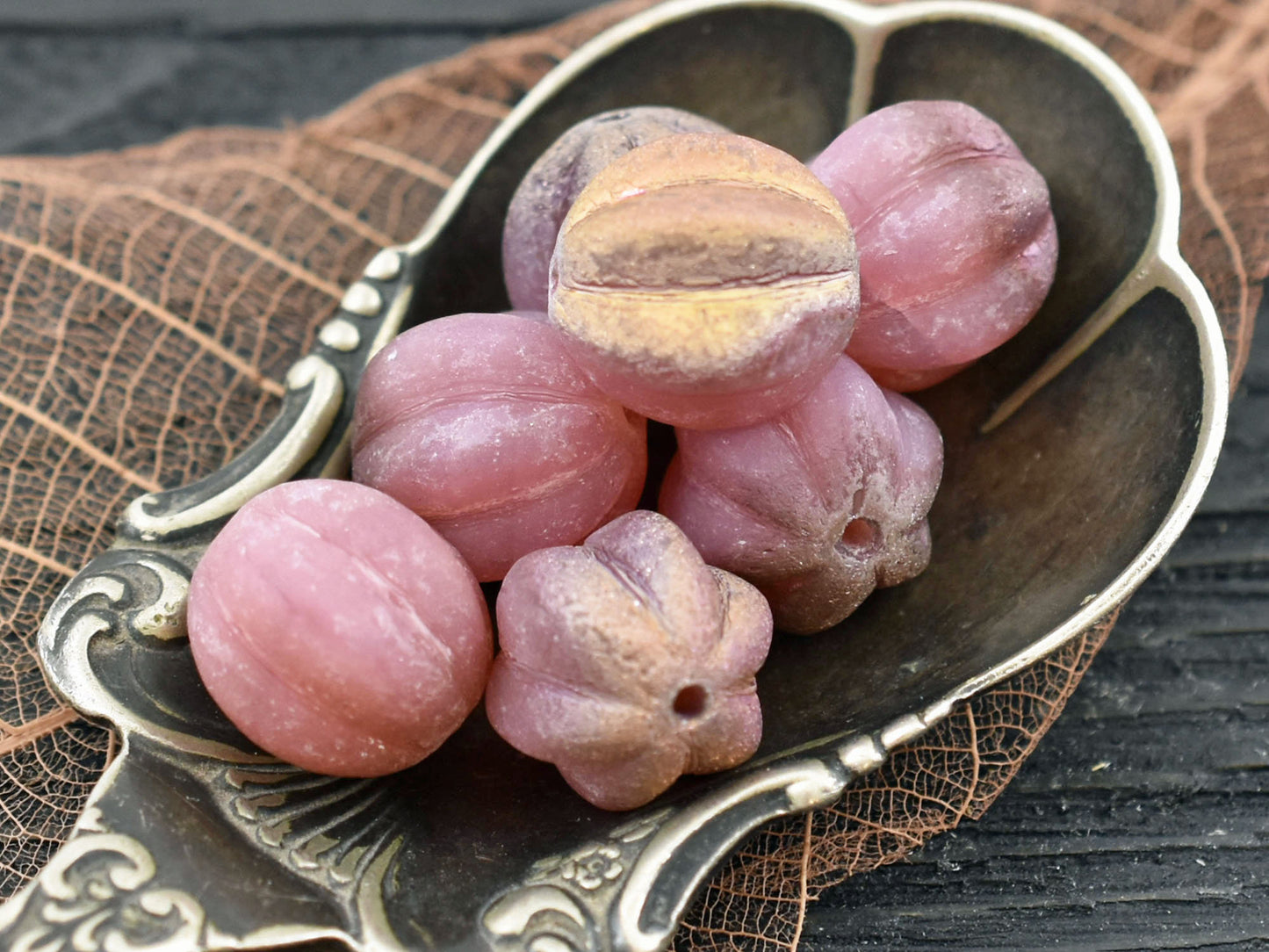 Melon Beads - Czech Glass Beads - Round Beads - Picasso Beads - Bohemian Beads - Choose from 10mm or 12mm