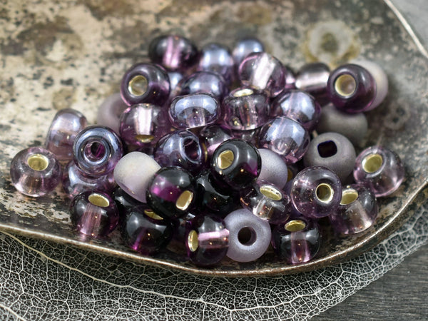 Czech Glass Beads - Seed Beads - Size 2 Beads - 2/0 Beads - 6mm Beads - 6x4mm - 15 grams (4193)