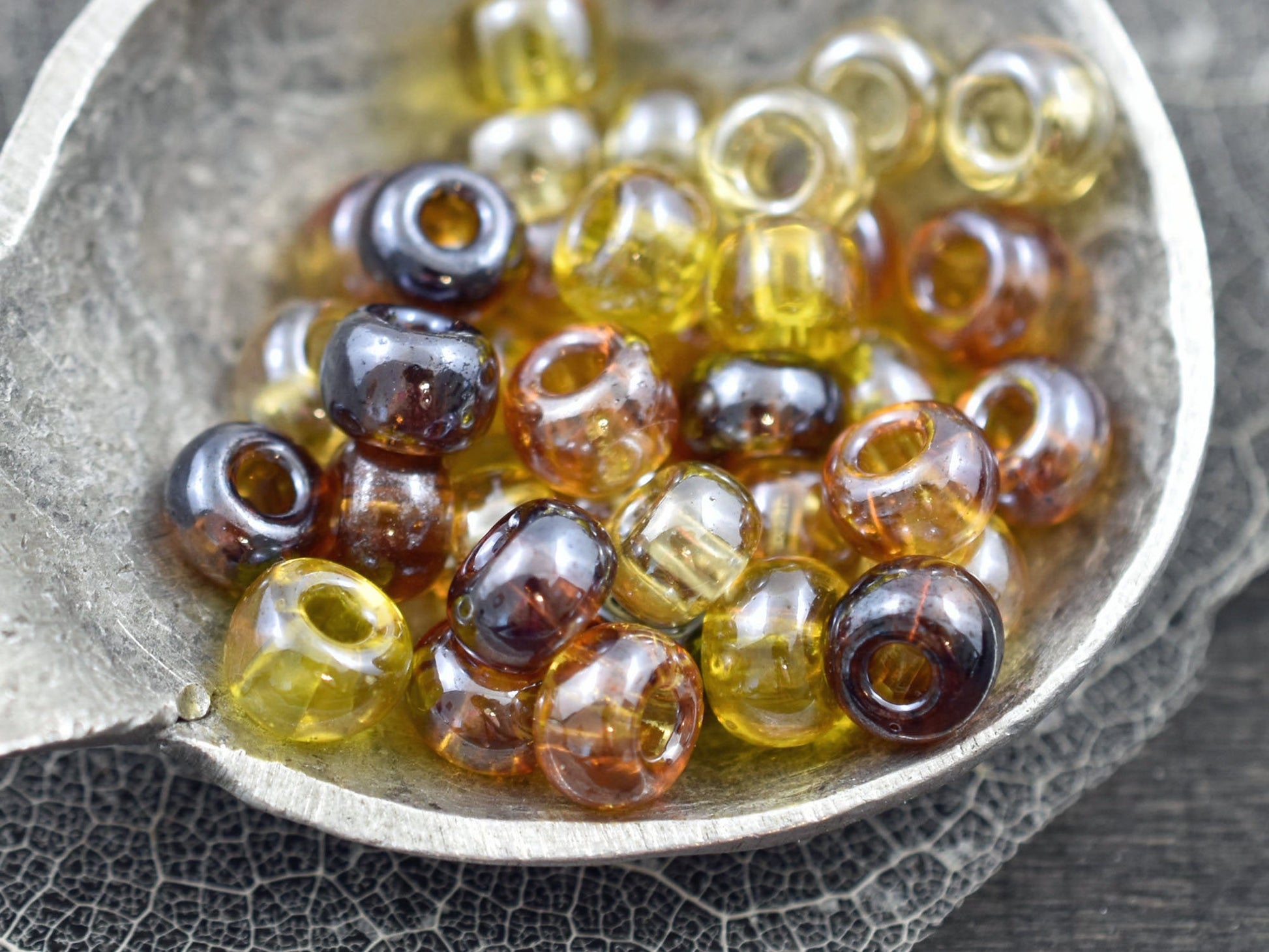 Seed Beads - Size 2 Beads - Czech Glass Beads - 2/0 Beads - 6x4mm - 15 grams (1243)