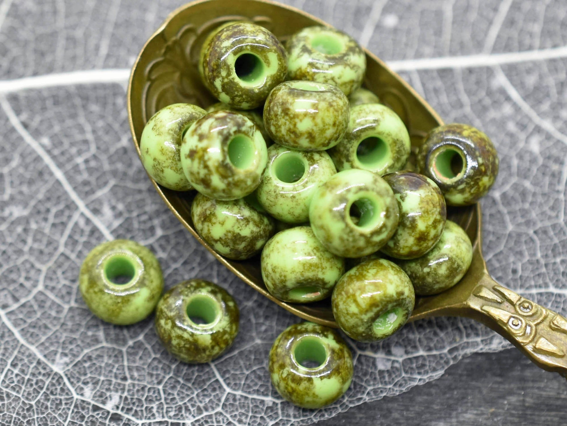 Large Seed Beads - Picasso Beads - Czech Glass Beads - 32/0 Seed Beads - Approx 45 Beads - 20 grams (A295)