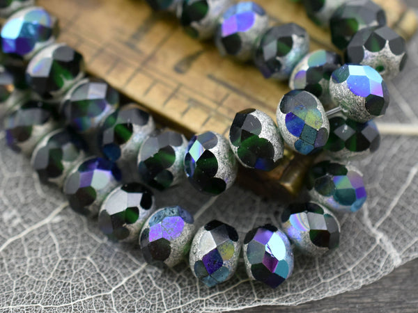 Rondelle Beads - Czech Glass Beads - Faceted Rondelle - Czech Spacer Beads - 25pcs - 6x8mm (B218)