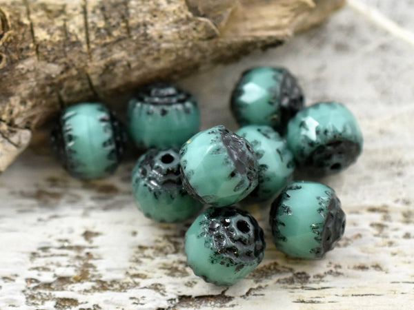 Czech Glass Beads - Cathedral Beads - Fire Polish Beads - 8mm or 10mm