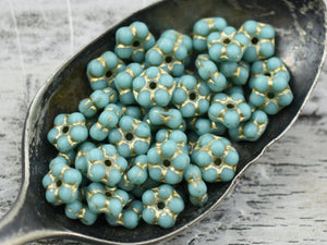 Czech Glass Beads - Forget Me Not Beads - Daisy Spacers - Daisy Beads - Flower Beads - Spacer Beads - 5mm - 50pcs - (439)