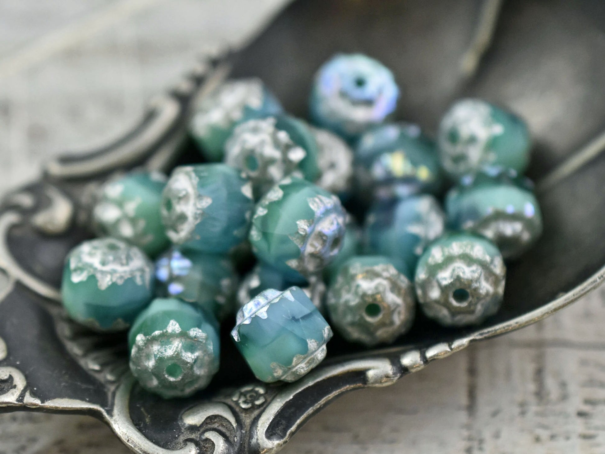 Picasso Beads - Cathedral Beads - 6mm Beads - Czech Glass Beads - Fire Polish Beads - 20pcs - 6mm - (1573)
